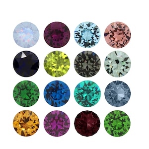 PRIMERO Crystals 1088 Chaton - Highest Quality Round Stones - Made in Austria - Plain Crystal Colors - Pointed Back Crystals - Chaton Shape