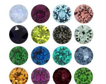 1088 Chaton Primero Crystals Round Stones - Swarovski Alternative - Various Crystal Colors - Pointed Back Round Crystals for making Jewelry