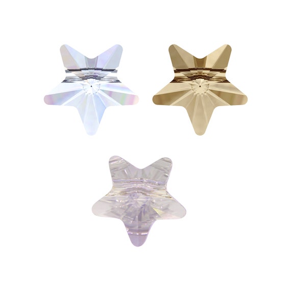 PRIMERO Crystals 5714 Star Fully Drilled Beads Made in Austria