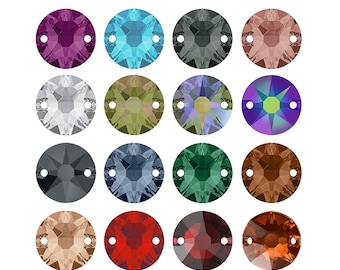 3288 Round Primero Crystals Sew-On Rhinestones - Swarovski Alternative - Flat Back Sew-On Crystals with 2 Holes - Crystals For Sewing