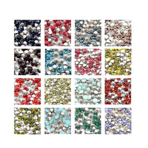 1028 Chaton Primero Crystals Round Stones - Swarovski Alternative - Various Crystal Colors - Pointed Back Round Crystals for making Jewelry