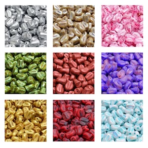 Böhmische Glas Mini Tulpen Perlen: Zentrum voll gebohrt, 9 mm, Pressglas Rutkovsky Czech Beads