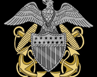 Navy Officer Crest Drawing No Background