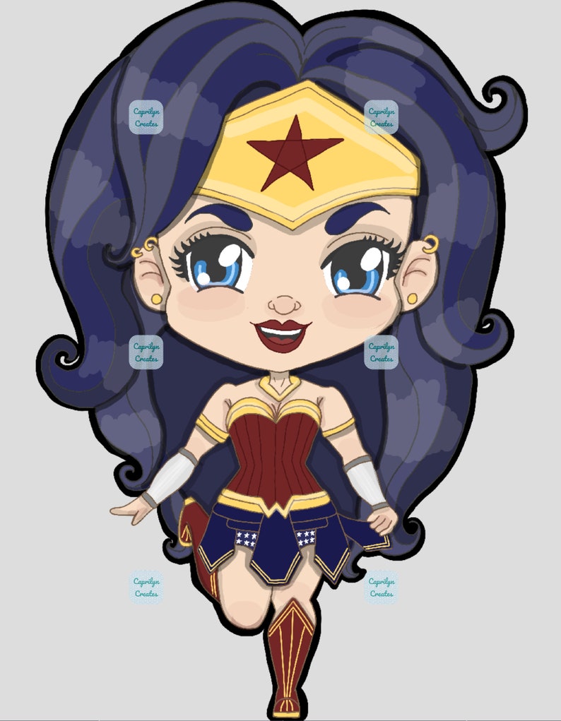 Cute Smiling Wonder Woman Chibi Fanart 1 Etsy Il 794xN.4989741482 Efrq 