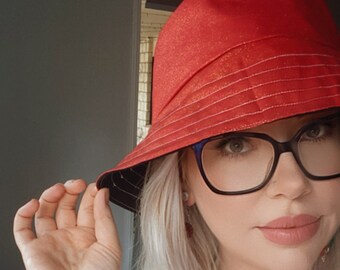 Red Shimmer Christmas Bucket Hat