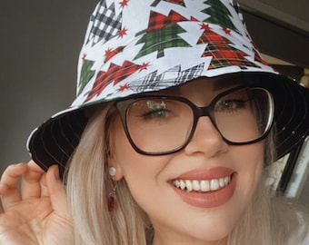 Tartan Christmas Tree Bucket Hat