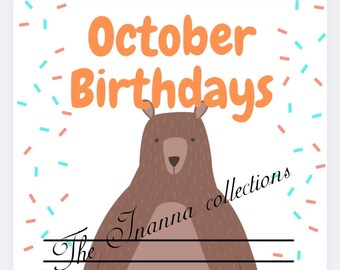 Woodland Birthday Chart For teachers and Classroom Digital Download