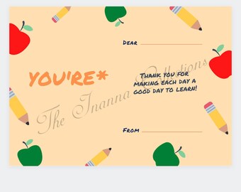 Funny Thank you teacher card