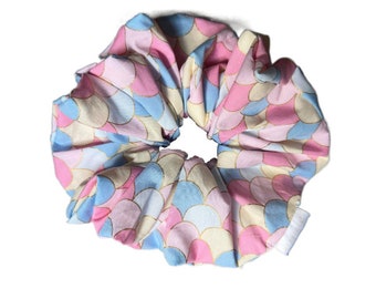 Xl Scrunchie Extra Wide Elastic- Mermaid Scales