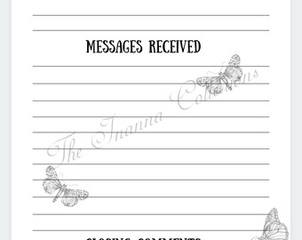 Psychic/ Card/ Tarot Reading Client Cards