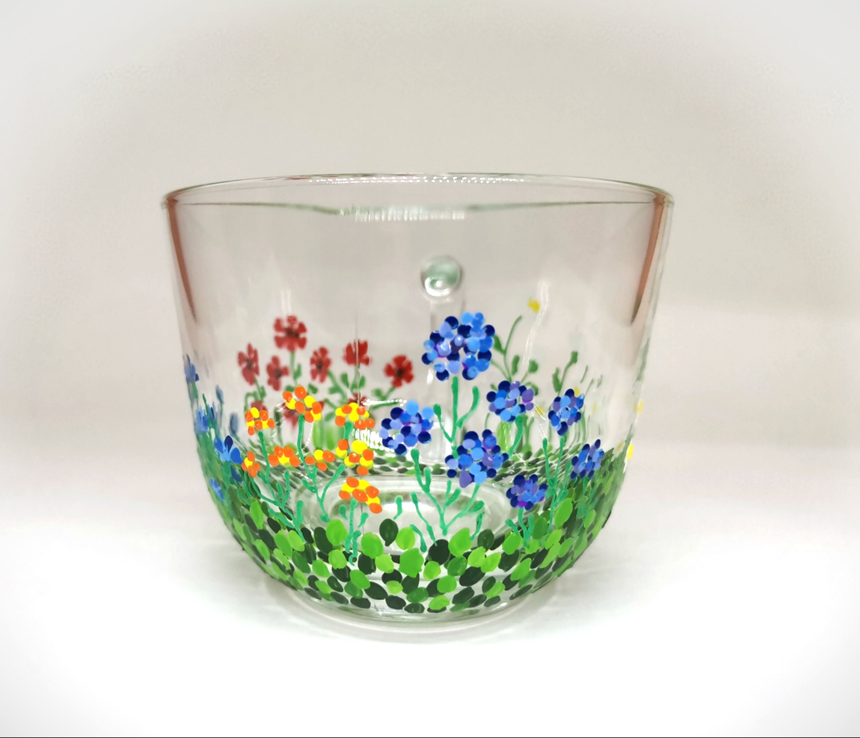 Glass Flower Tea Cup Gift For Mom UniqueMugs Handmade Mom Mug Etsy