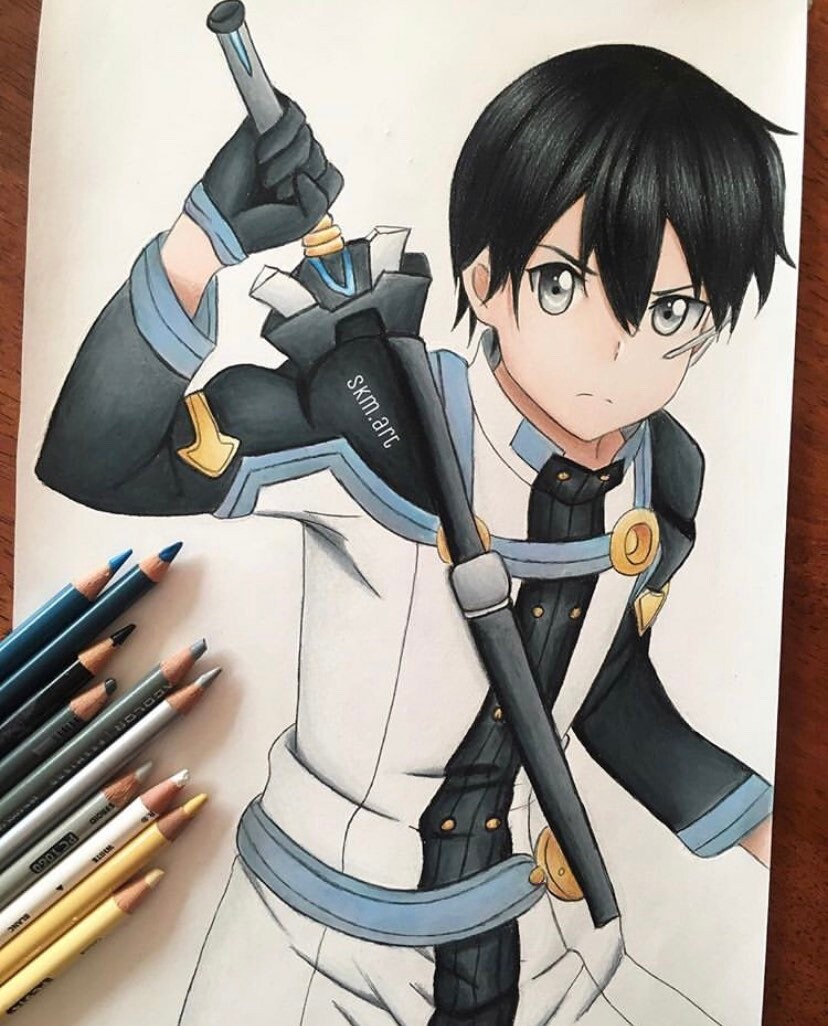 Sword Art Online Kirito Drawing