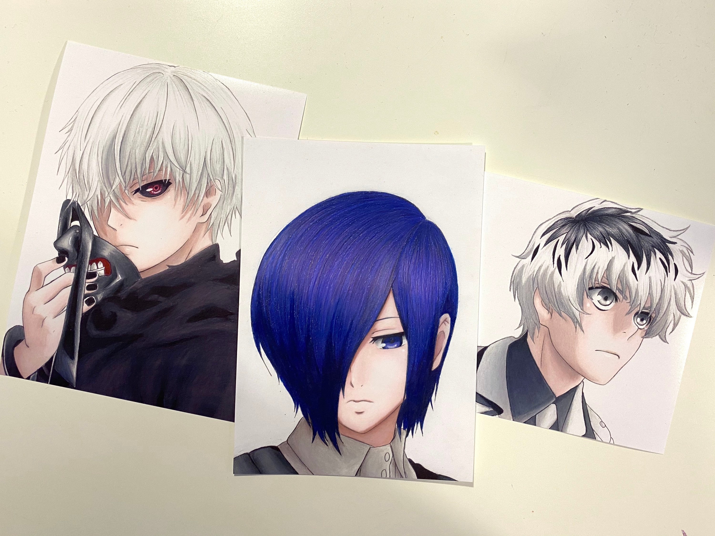 Tokyo Ghoul Prints Ken Kaneki Touka Kirishima Scanned Etsy