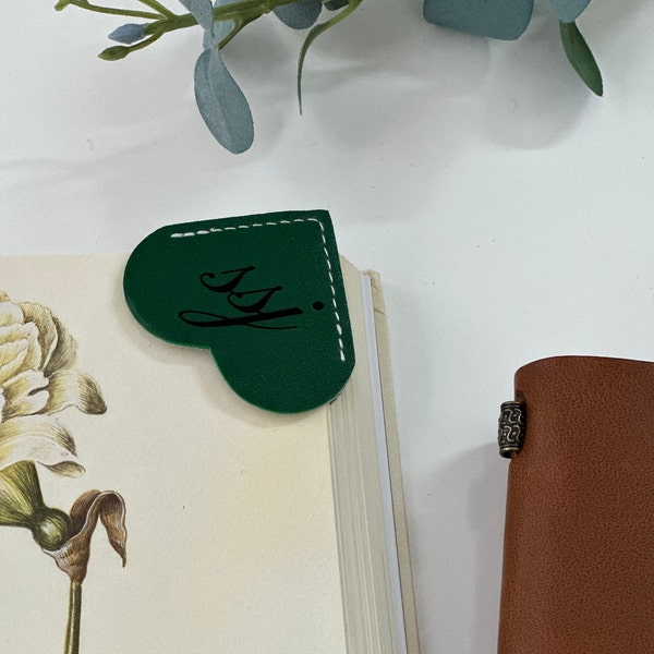 Custom Bookmark|Vegan Leather Bookmarks | Monogram | Unique Bookmark | Great Gift Idea | Personalised Bookmark