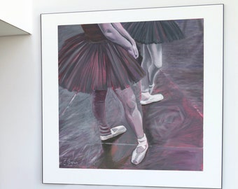 Impresión artística al óleo de bailarinas de ballet de Emily Brown (descarga digital)