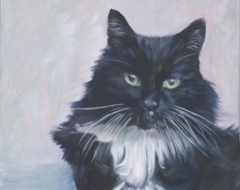 Retrato de mascotas, pintura al óleo personalizada - El regalo perfecto - pintura original - varios tamaños disponibles