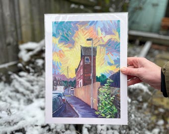 La antigua fábrica de perfumes de Chesham, por E. Brown. Impresión artística Giclée, lámina física, decoración de pared. Fotografía de una pintura al óleo, sin marco.