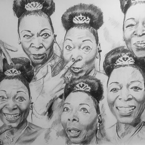 Custom Portrait, Charcoal or Pencil Drawing, Families, children, pets, couples, individuals, weddings original various sizes available image 5