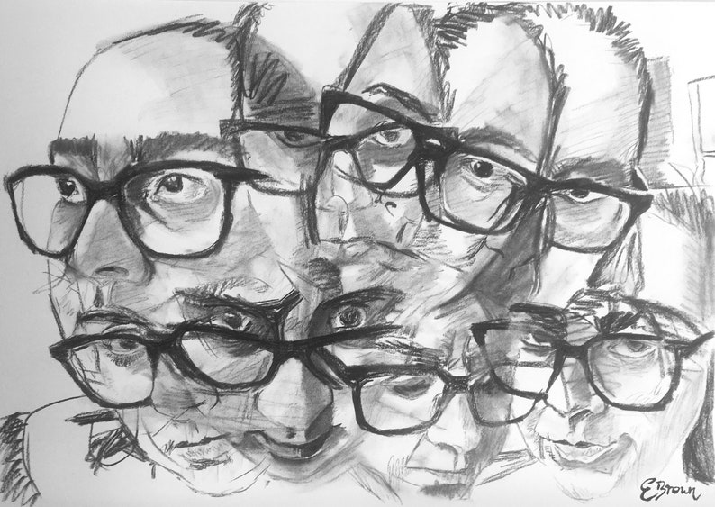 Custom Portrait, Charcoal or Pencil Drawing, Families, children, pets, couples, individuals, weddings original various sizes available image 7