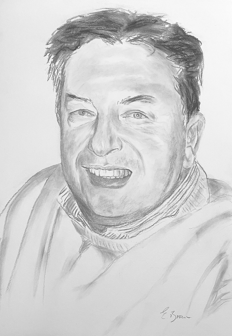 Custom Portrait, Charcoal or Pencil Drawing, Families, children, pets, couples, individuals, weddings original various sizes available image 10