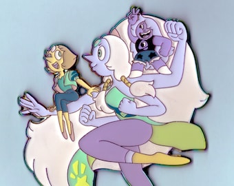 Steven Universe Opal Pearl Amethyst Jumbo Enamel Pin **Light/Dark Variants**