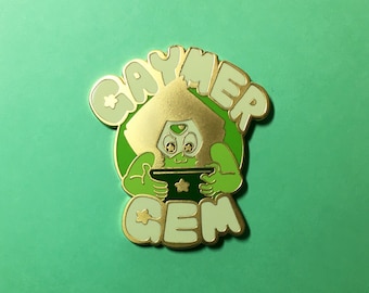 Steven Universe Peridot Gaymer Gem Hard Enamel Pin