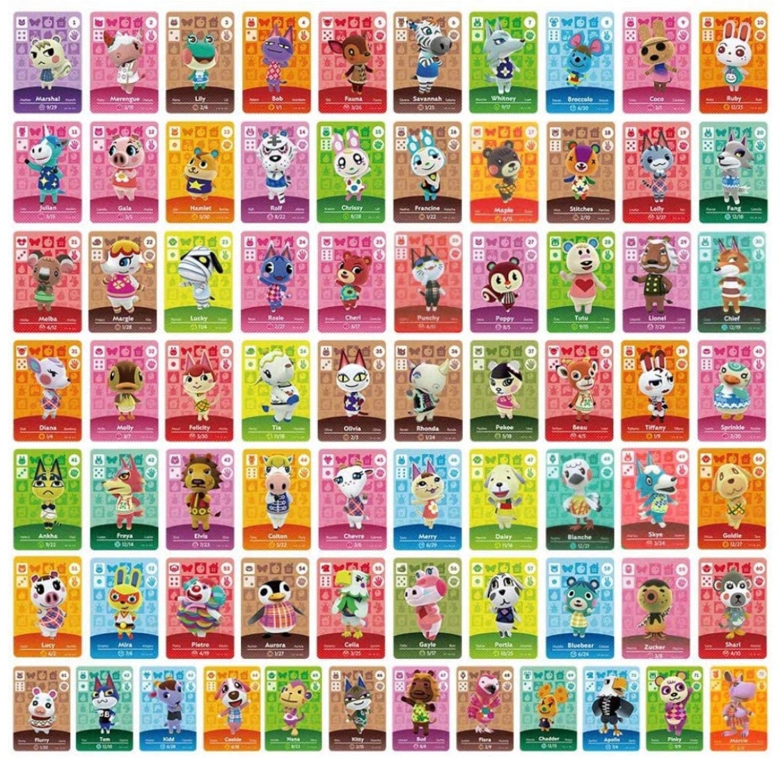 ACNH Amiibo Cards Etsy