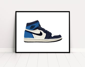Air jordan 1 obsidian | Etsy.de