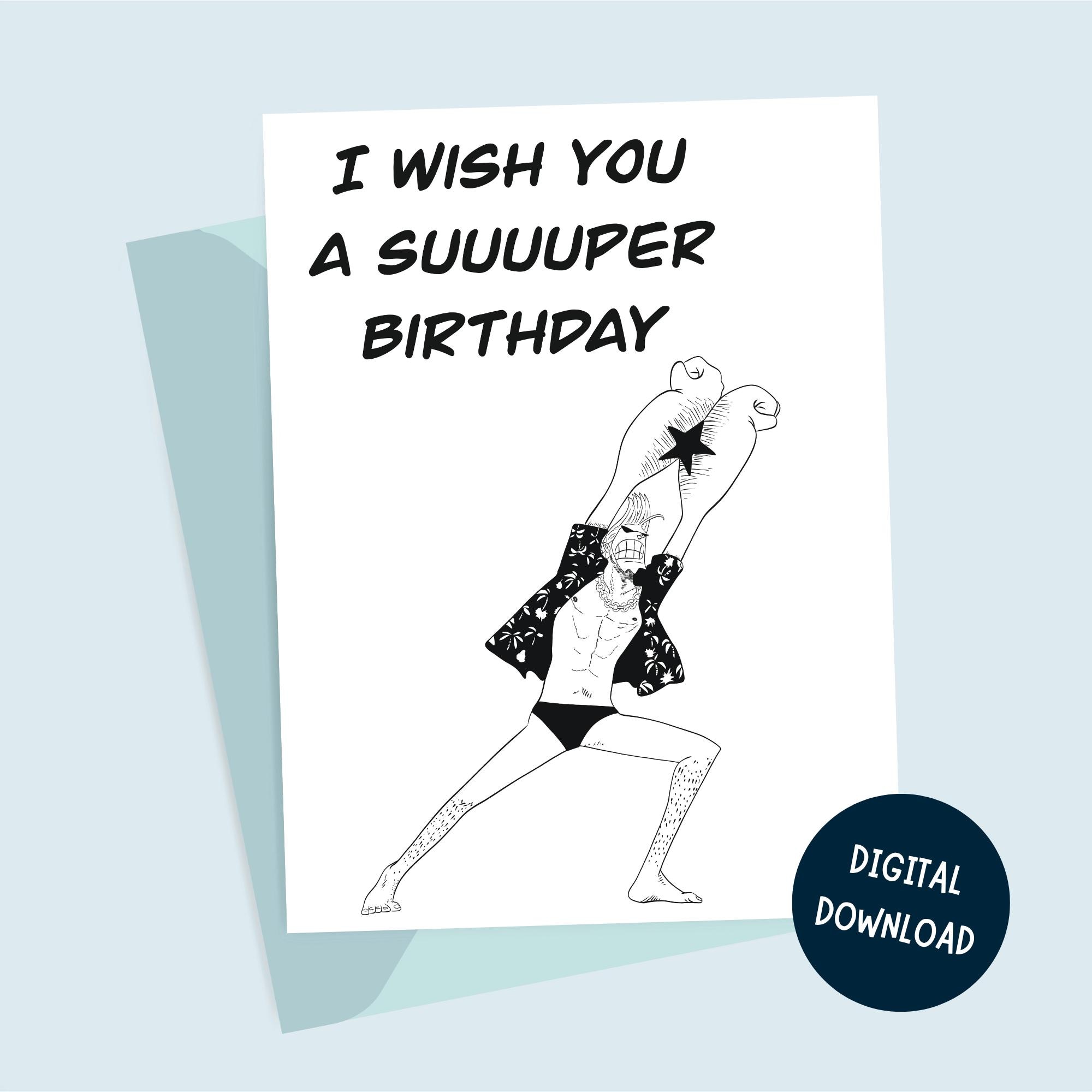 One piece bday greeting card - Etsy 日本