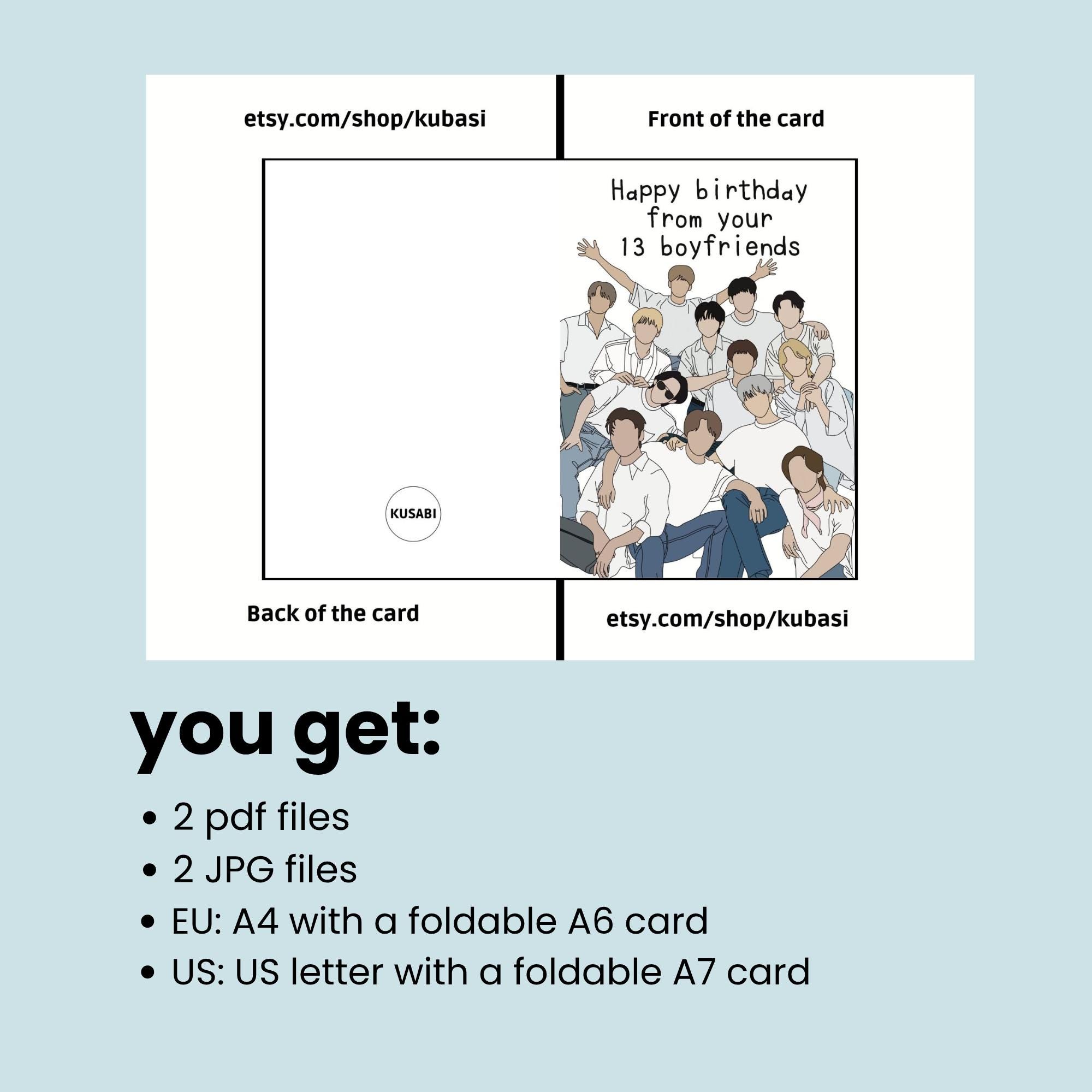 SEVENTEEN Birthday Postcard | Digital Download Printable K-pop