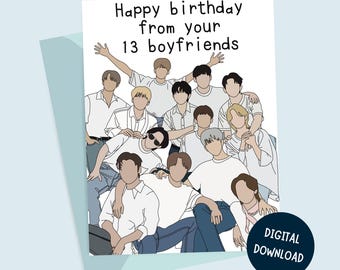 SEVENTEEN Birthday Postcard | Digital Download Printable K-pop