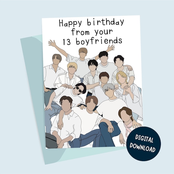 SEVENTEEN Birthday Postcard | Digital Download Printable K-pop