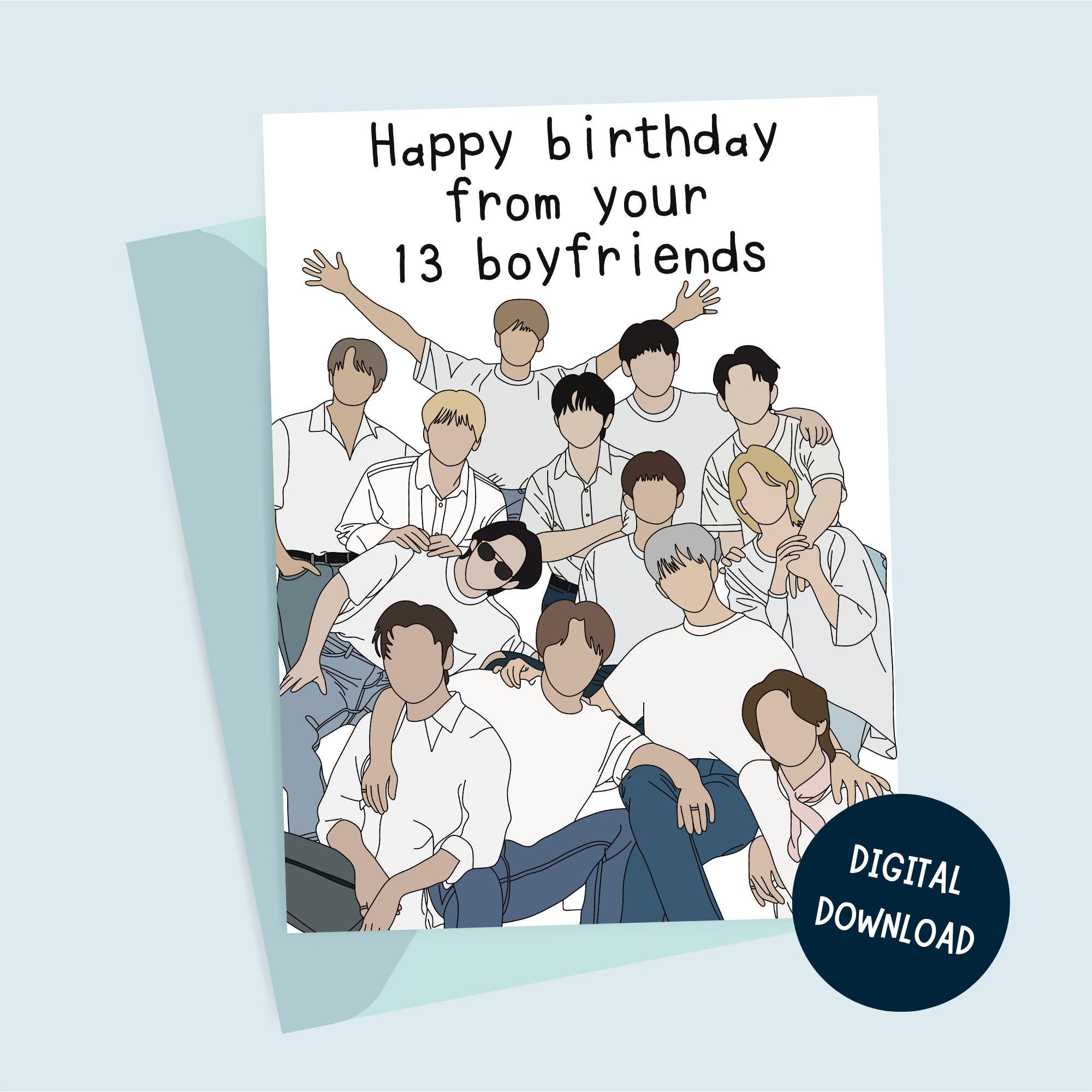 Seventeen Kpop Birthday Card - Etsy