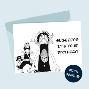 One piece bday greeting card - Etsy 日本