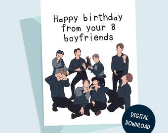 SEVENTEEN Birthday Postcard | Digital Download Printable K-pop