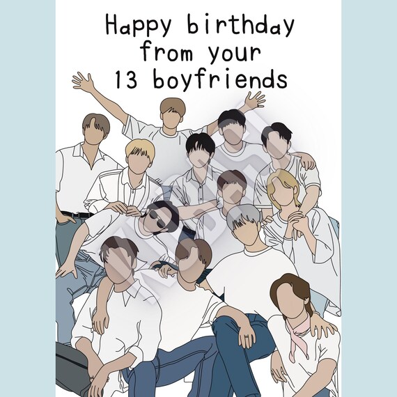 SEVENTEEN Birthday Postcard | Digital Download Printable K-pop