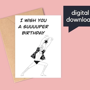 Cartão de aniversário de chapéu de palha de anime - Download digital - Impressão instantânea