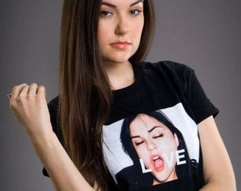 sasha grey striped shirt