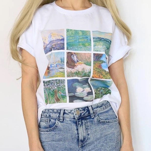 Claude Monet Collage - Unisex T-Shirt