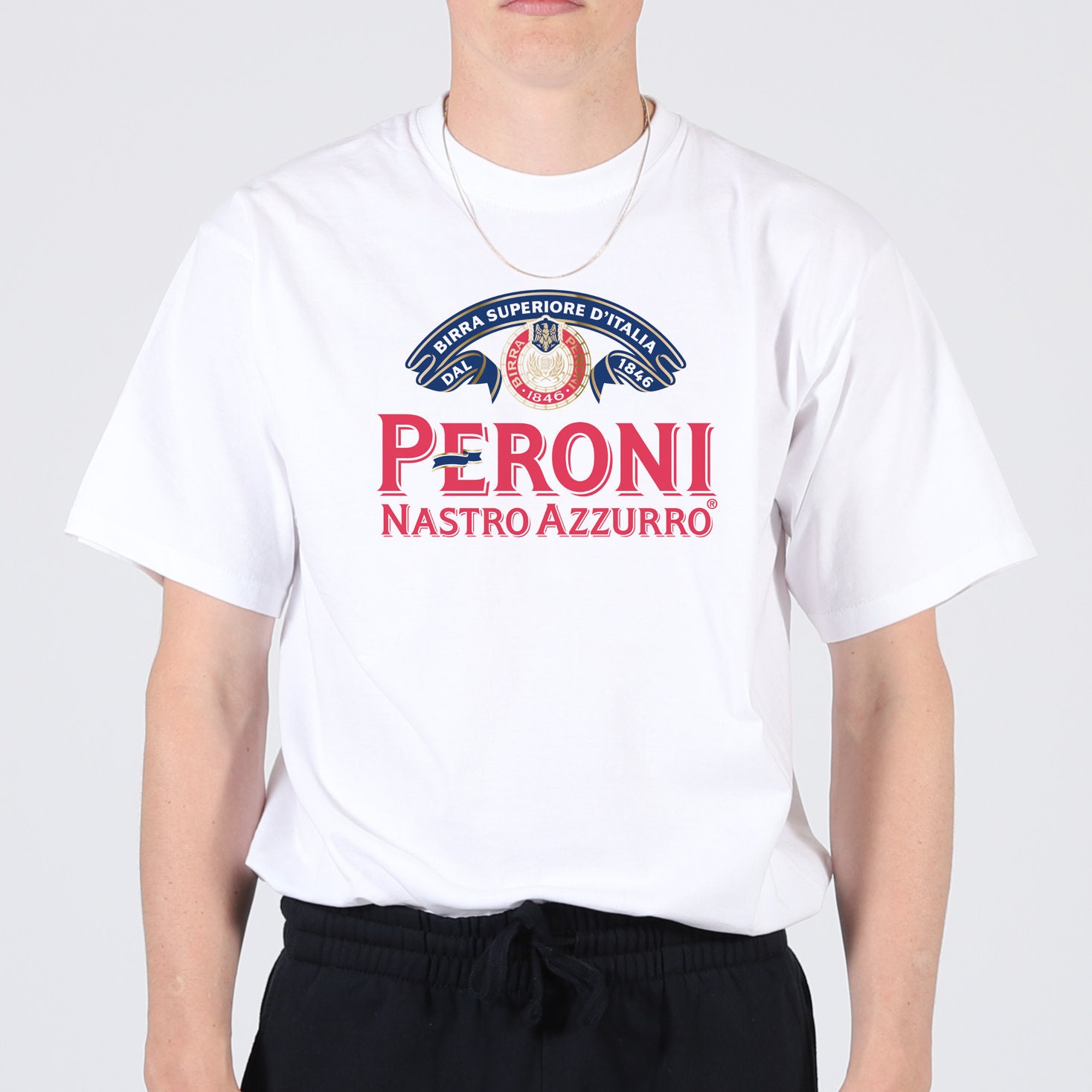 Buy Perroni Men's Cotton Blend Material Round Neck Full Sleeve
