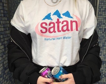 Satan Tshirt | Natural Hell Water | Joke Shirt Satan Tshirt | Natural Hell Water | Joke Shirt