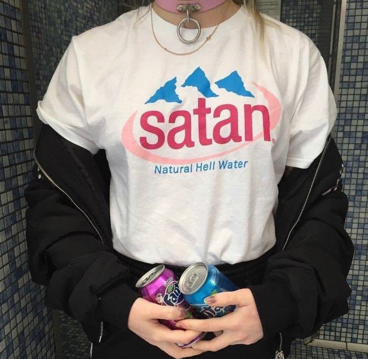 Satan Tshirt | Natural Hell Water | Joke Shirt Satan Tshirt | Natural Hell Water | Joke Shirt