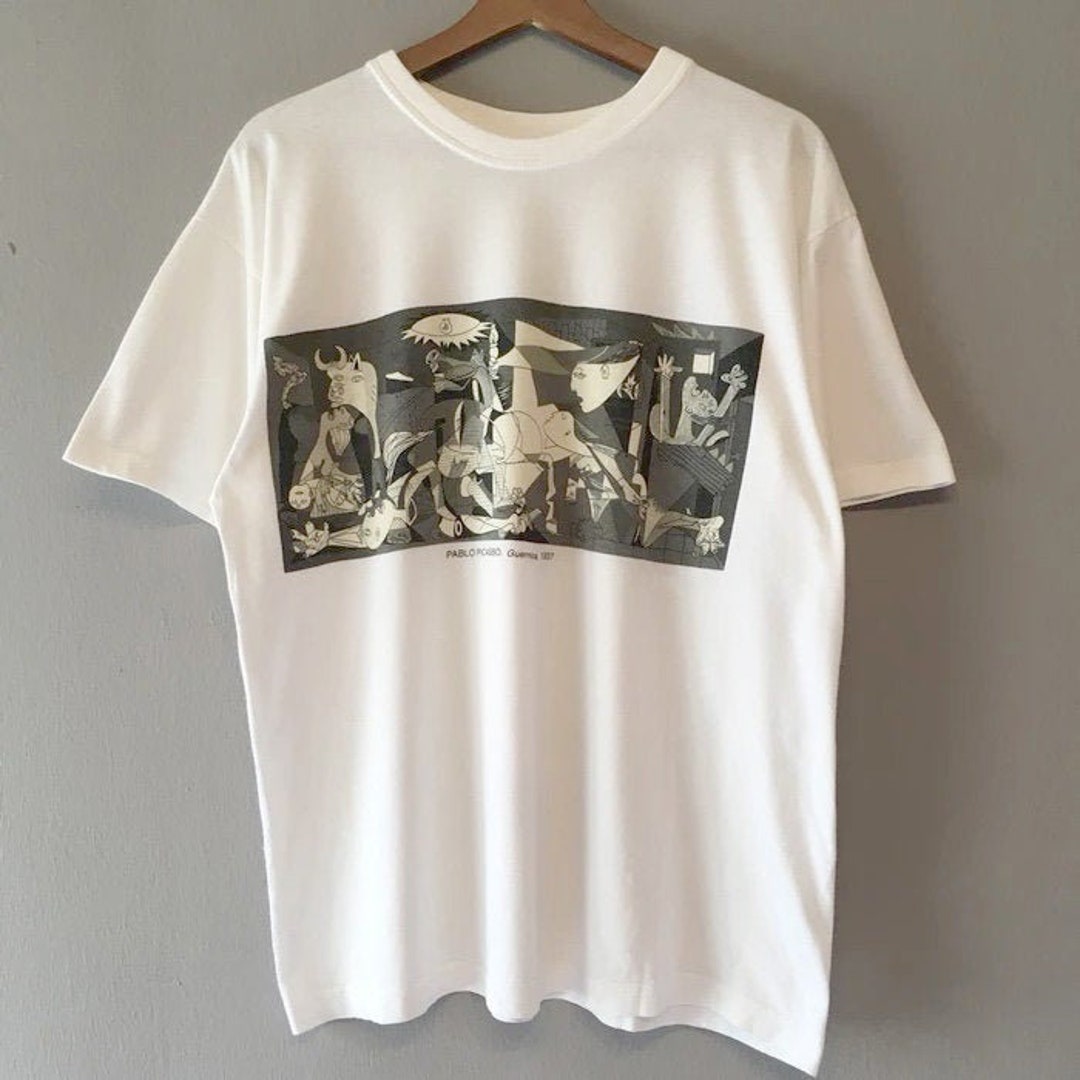 デッドストック2000年製Pablo Picasso「GUERNICA」Tシャツ 2000年代 2000s ピカソ ゲルニカ 画家 黒 ブラック 半袖