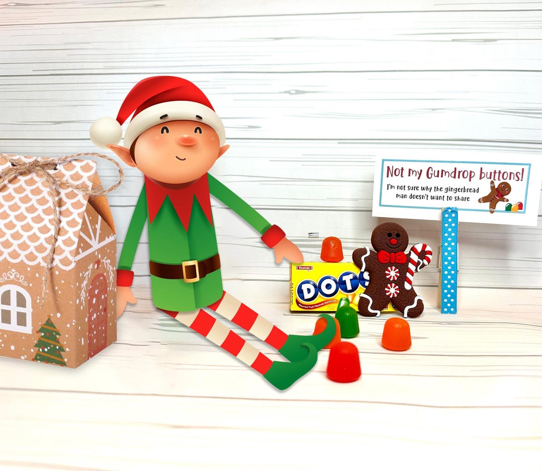 Elf Gingerbread House Prop Set | Elf Activity Kit - Etsy