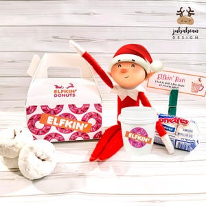 Donuts de Elfkin / Accesorios para elfos / Accesorios para elfos / Actividad navideña para elfos / Kit para elfos
