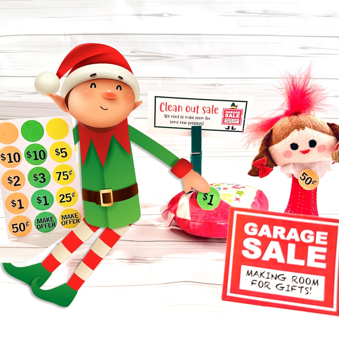 Elf Clean Out Sale Prop Set | Elf Activity Kit - Etsy