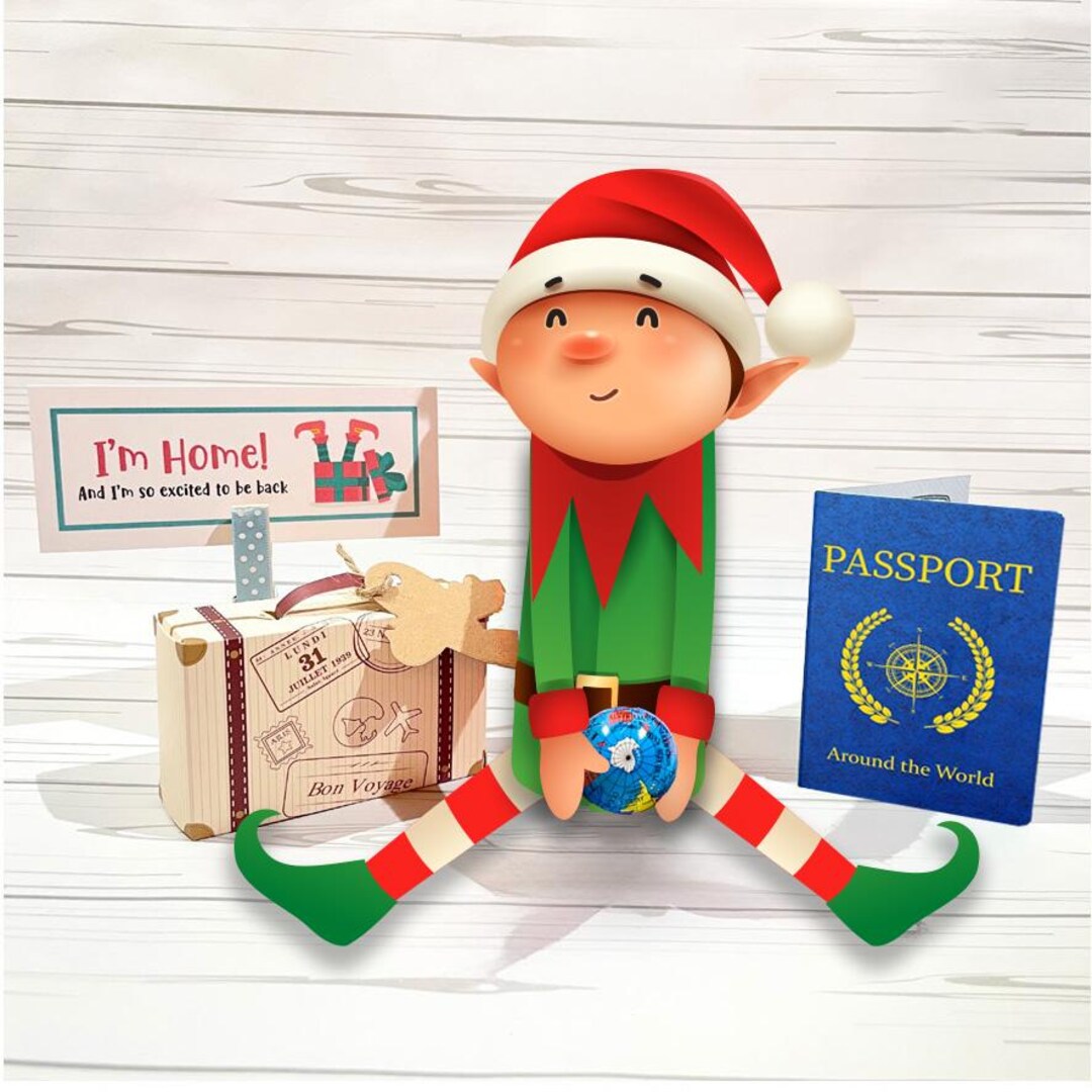 Elf Travel Welcome Back Prop Set | Elf Activity Kit - Etsy