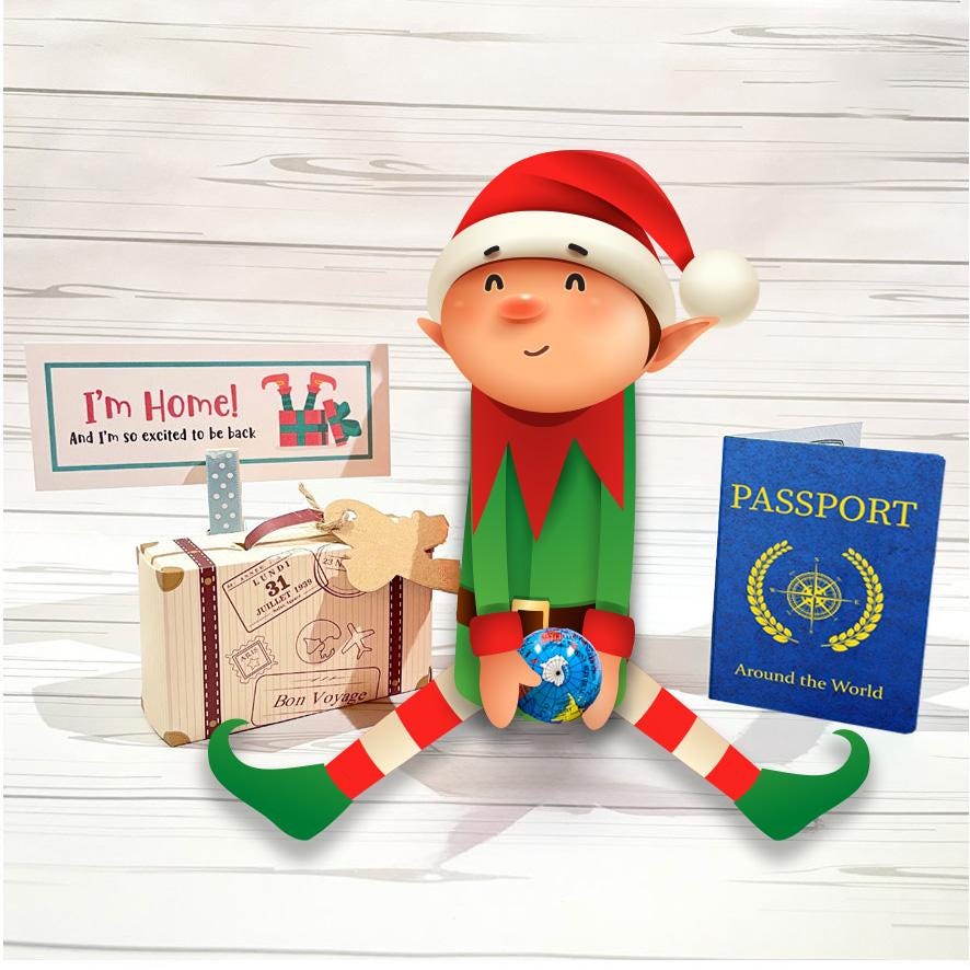 Elf Travel Welcome Back Prop Set | Elf Activity Kit - Etsy