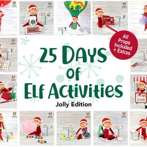 Elfenkit • 7/12/25 dagen • Elfenactiviteiten met heel veel rekwisieten en extra&#39;s • Eenvoudige installatie • Deluxe elfenkit met alles wat je nodig hebt • Jolly-editie