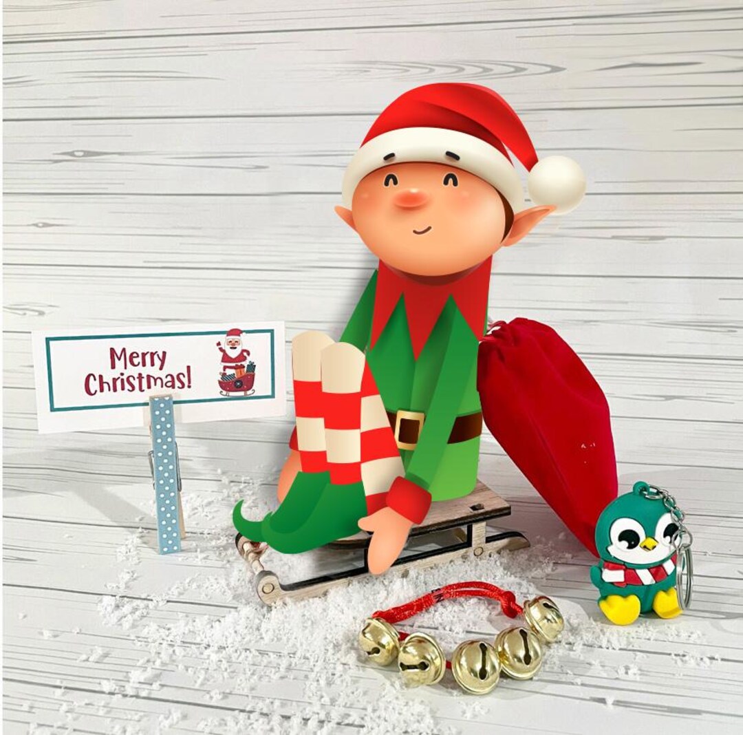 Elf Sledding Prop Set | Elf Activity Kit - Etsy